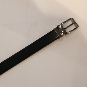 Reversible Black & Brown Belt with Silver Buckle